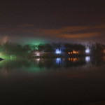 Foggy night at Brighton Bay